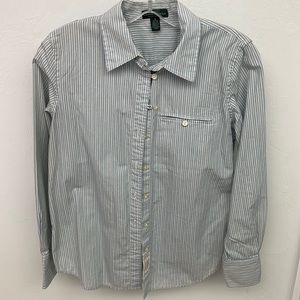 Ralph Lauren Blue Button Down Ticket Pocket Shirt Size S